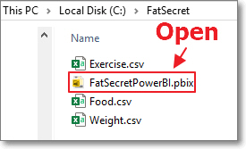 FatSecret PowerBI